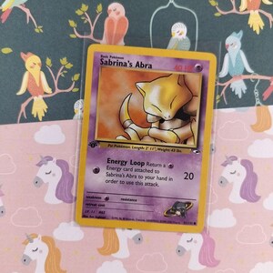 Vintage Common - 1st Edition Sabrina's Abra Gym Heroes Non-Holo Pokemon Karte 91/132 - LP