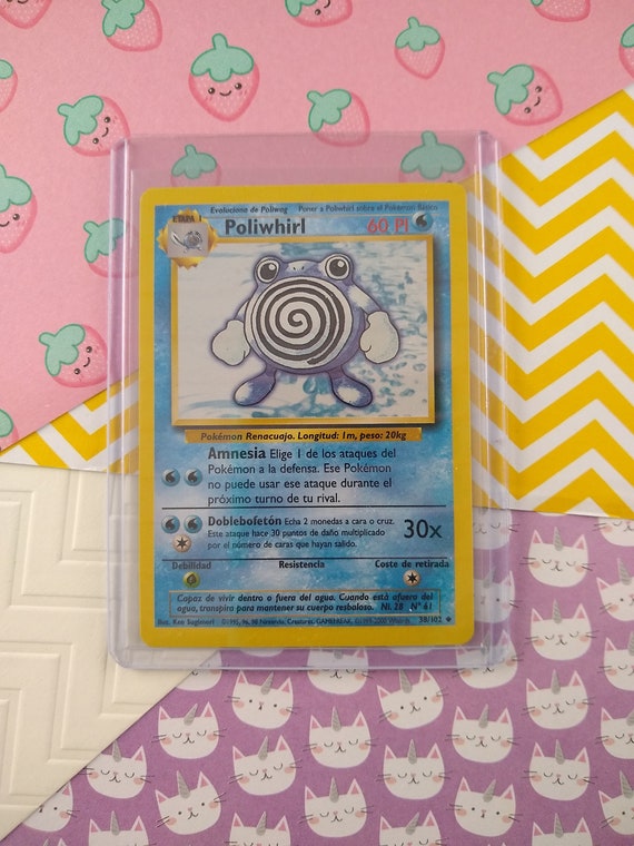 pokemon base set cards poliwhirl Vintage Uncommon (Spanish)