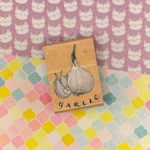 Vintage Rubber Stampede Sweet Garlic A2248D Rubber Stamp Block