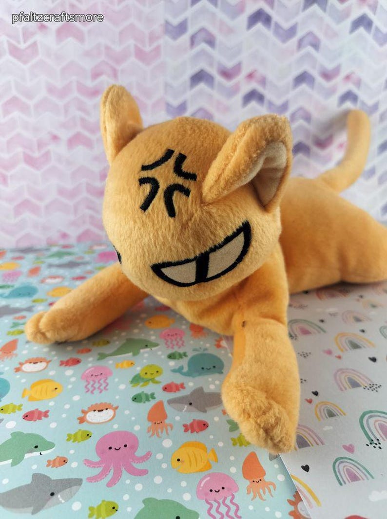 Vintage 2001 Fruits Basket Kyo Sohma Cat Laying Down 12" Plush Like New ...