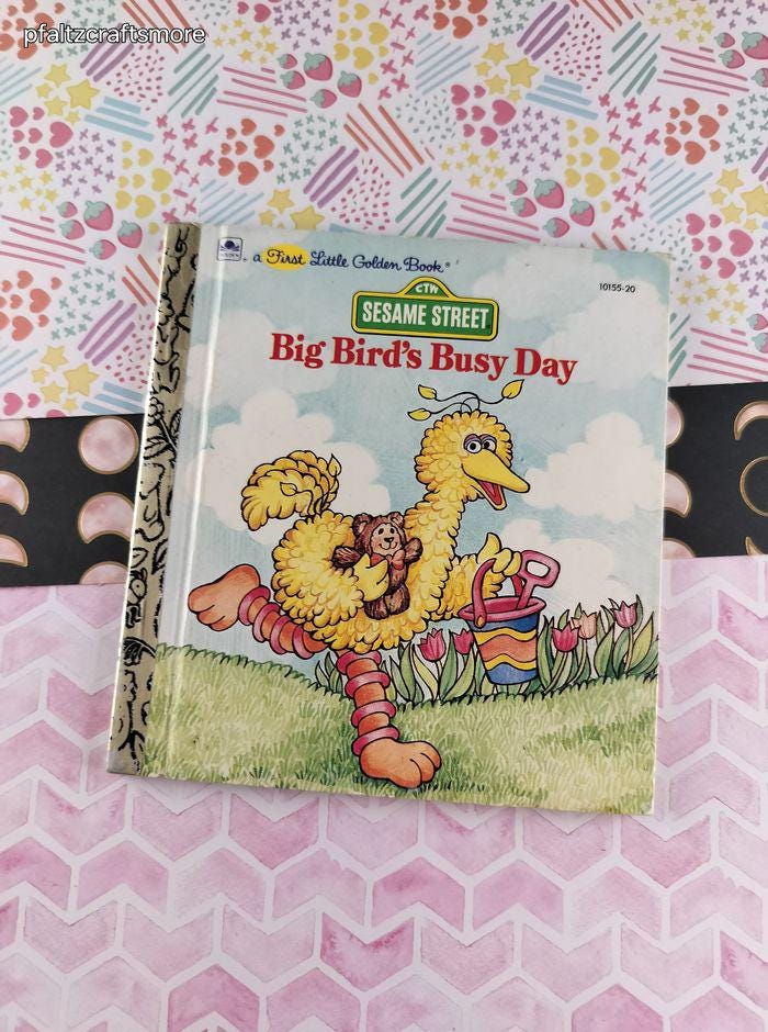 Vintage 1991 First Little Golden Book Sesame Street Big Bird's