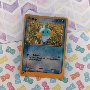 Vintage Common - Mudkip EX Ruby & Sapphire Reverse Holo Pokemon Card 59/109 - Mp/creased - Etsy Vintage Common - Mudkip EX Ruby & Sapphire Reverse Holo Pokemon Card 59/109 - Mp/creased - Etsy