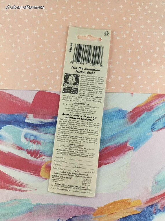 ヴィンテージ サンディライオン ステッカー、ふわふわ「ベビーチックス