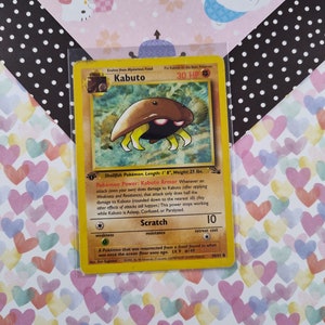 1995 kabuto pokemon card Kabuto - 50/62 Fossil Unlimited Common Pokemon main image 0