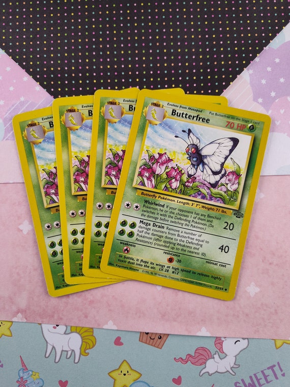 Vintage Uncommon - Set/4 Butterfree Jungle Non-holo Pokemon Cards 33/64 - LP - Etsy Vintage Uncommon - Set/4 Butterfree Jungle Non-holo Pokemon Cards 33/64 - LP - Etsy