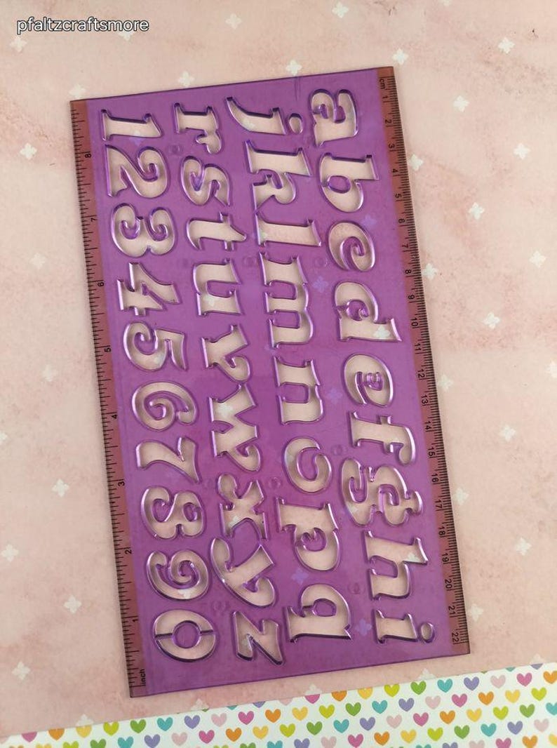Block Ruler Alphabet Vintage Colorful Alphabet/ruler Stencil Plates Set/5, Nice & Clean - Etsy