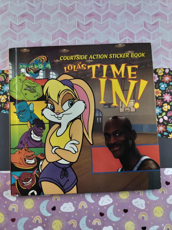 Vintage 1996 Space Jam Courtside Action Sticker Book 