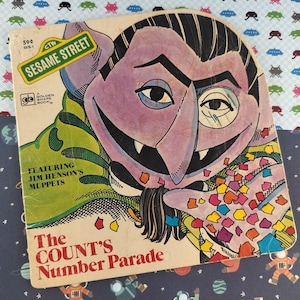 Vintage 1979 Golden Super Shape Book Sesame Street The Count&#39;s Number Parade Softcover