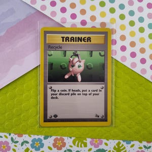 Carta Pokémon no holográfica de fósil reciclado de primera edición, común vintage, 61/62 - LP