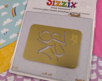 2005 Sizzix Simple Impressions Embossing Folder; 38-9669 "Phrase, Noel" LIKE NEW