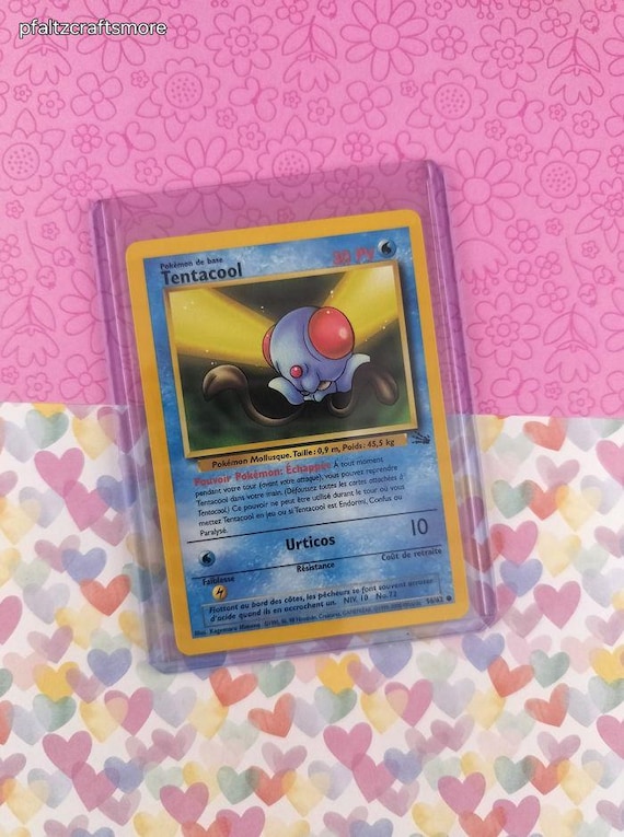 tentacool pokemon card Vintage Common (french) - Fossil Non-holo 56/62 - NM or Paralyzed Pokemon Card Game/[SV2a] Pokemon Card