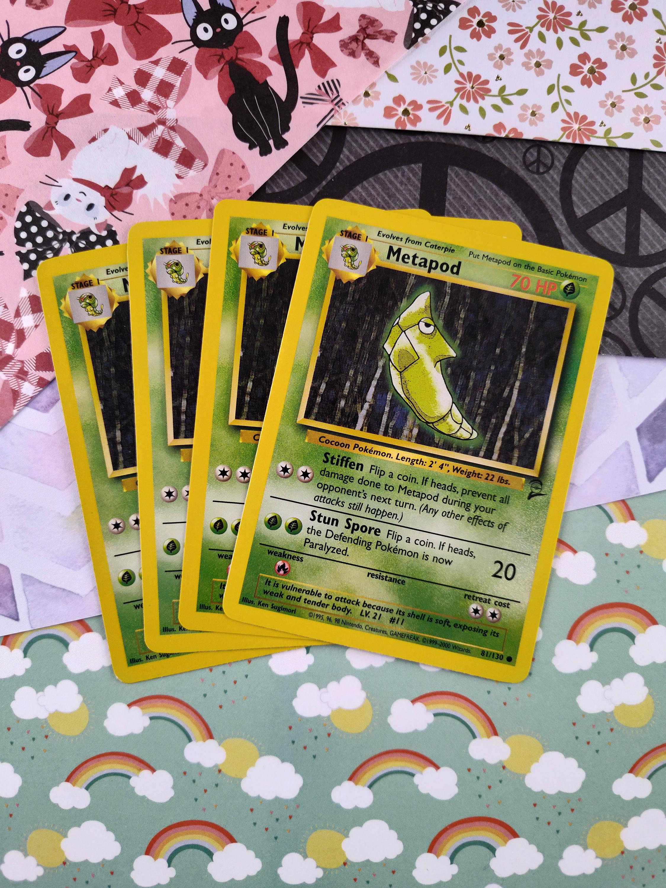 1995 metapod pokemon card value RARE METAPOD #54/102 POKEMON CARD 1995