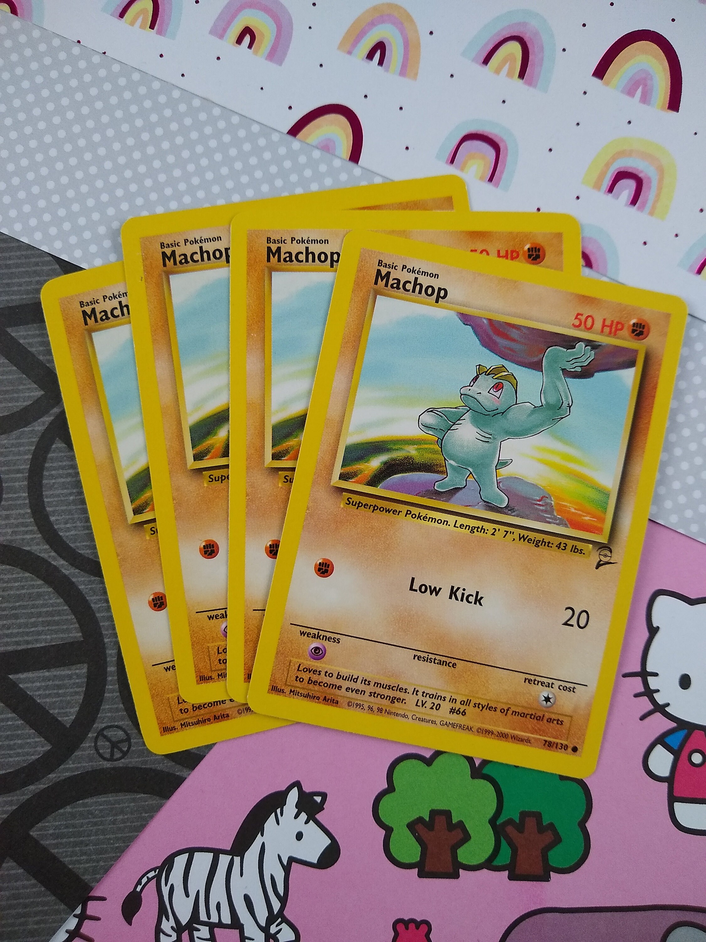 Vintage Common - Set/4 Machop Base Set 2 Non-holo Pokemon Cards 78/130 - LP  - Etsy Canada