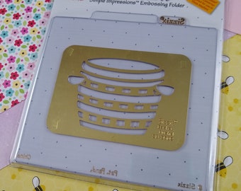 CLEARANCE 2003 Sizzix Simple Impressions Embossing Folder; 38-9502 "Basket, Bushel" LIKE NEW