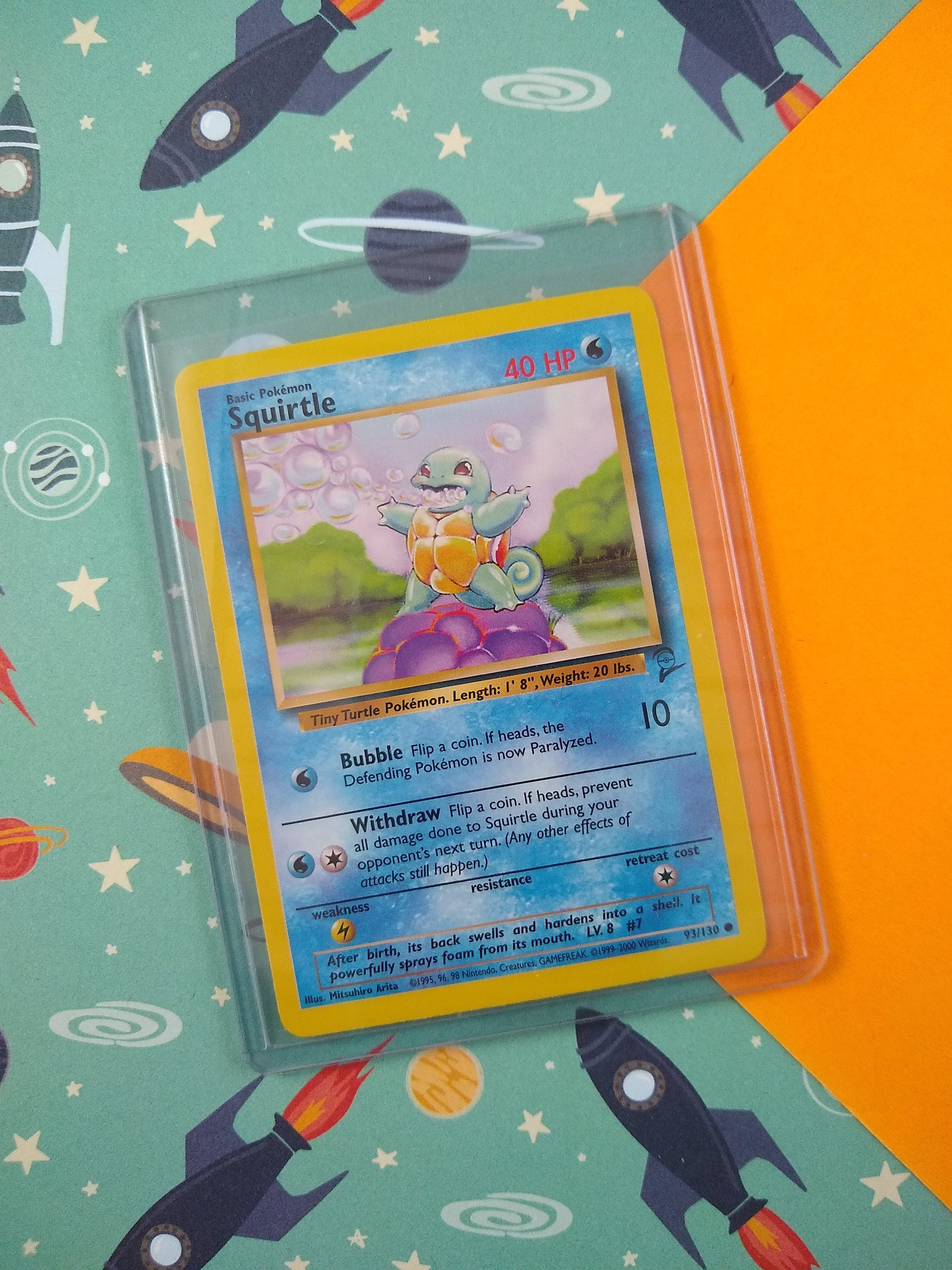 1995 squirtle pokemon card value 93 130 Pokemon Squirtle 93/130 CGC 9