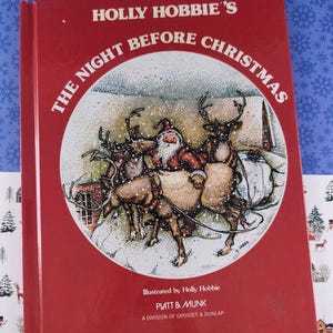 Vintage 1976 Holly Hobbie&#39;s The Night Before Christmas Hardcover, Like New