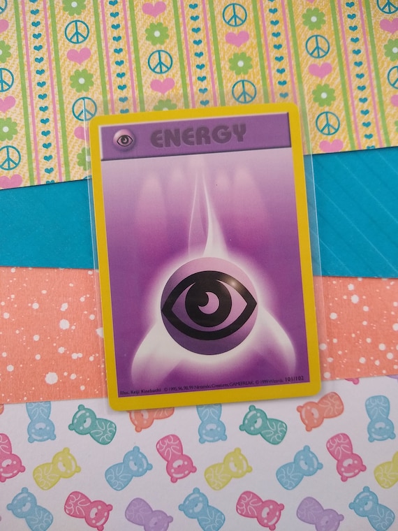Vintage Energy - Shadowless Psychic Base Set Pokemon Card 101/102 - VG (B) - Etsy Vintage Energy - Shadowless Psychic Base Set Pokemon Card 101/102 - VG (B) - Etsy