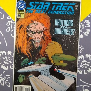 CLEARANCE Vintage Star Trek The Next Generation TNG Brothers in Darkness? July 1994 #61 Comic Fine/Very Fine, Clean & Vibrant (Barcode)