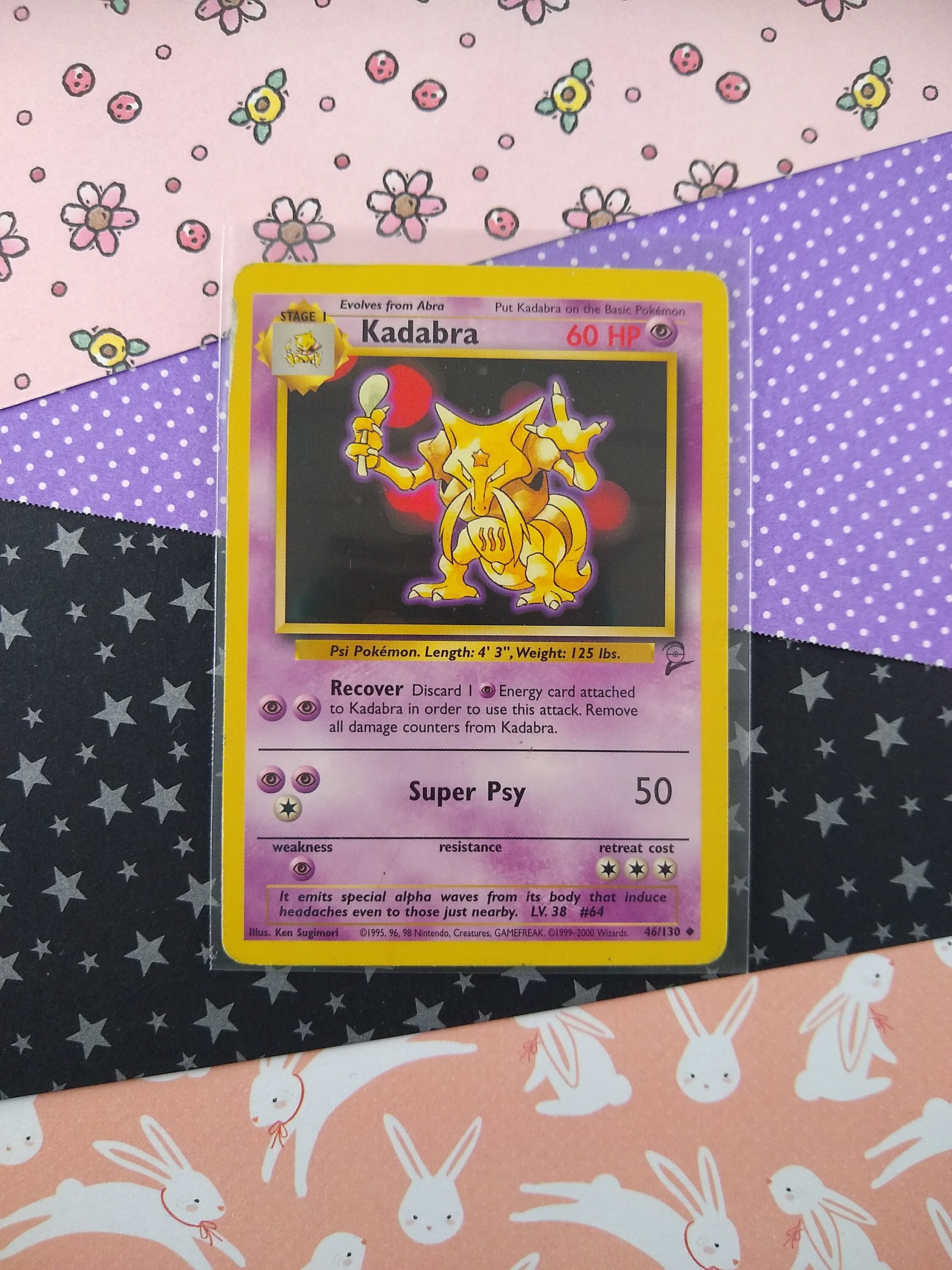 1st edition kadabra pokemon card  Base Set First #32(Shadowless) not actual card. Kadabra 1st Edition - Base