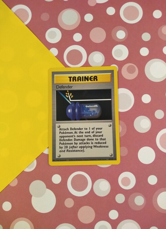 Pokémon Defender 80//102 Base Set UNCOMMON Trainer Card