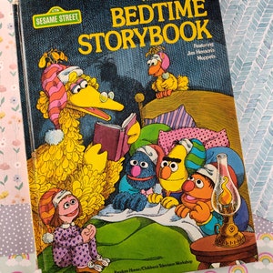 Vintage 1978 Sesame Street Bedtime Storybook Hardcover Picture Book, Clean