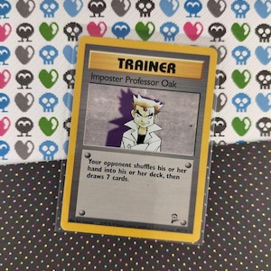 Vintage Rare - Imposter Professor Eiche Basis Set 2 Nicht-Holo Pokemon Karte 102/130 - VG (D)