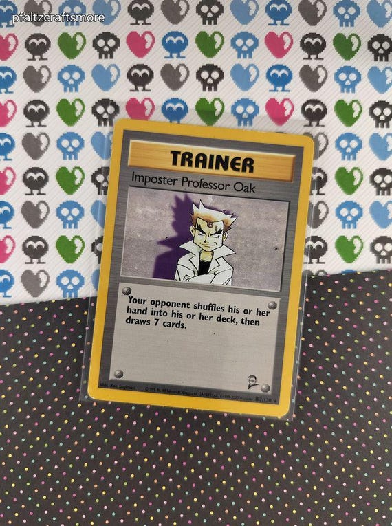 professor oak pokemon card value Vintage Rare - Imposter Professor Oak Base Set 2 Non-holo Pokemon Card  102/130 - VG (D)