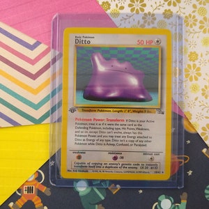 1999 Pokemon DITTO Fossil Set ADDITIONAL INK ERROR Misprint