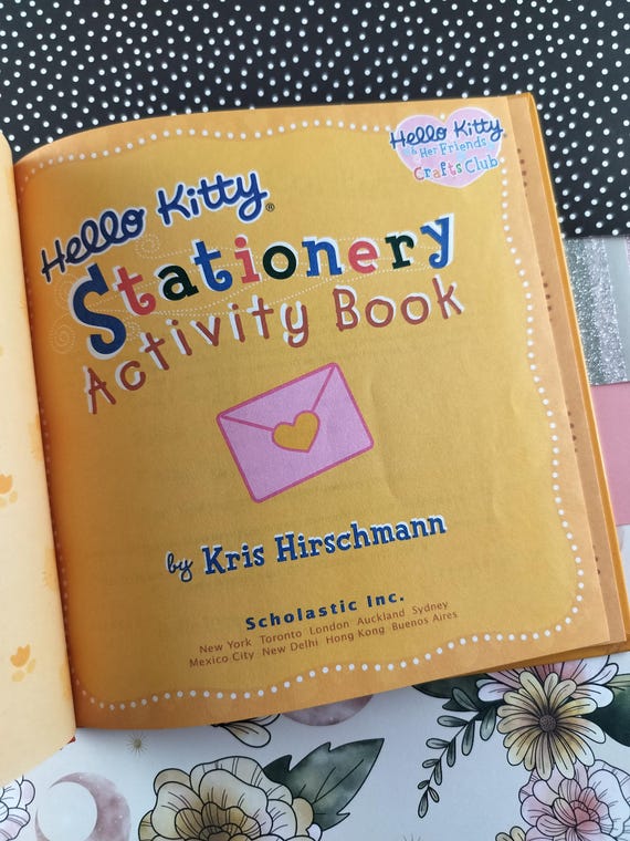 Vintage 2001 Hello Kitty Stationery Activity Book Scholastic