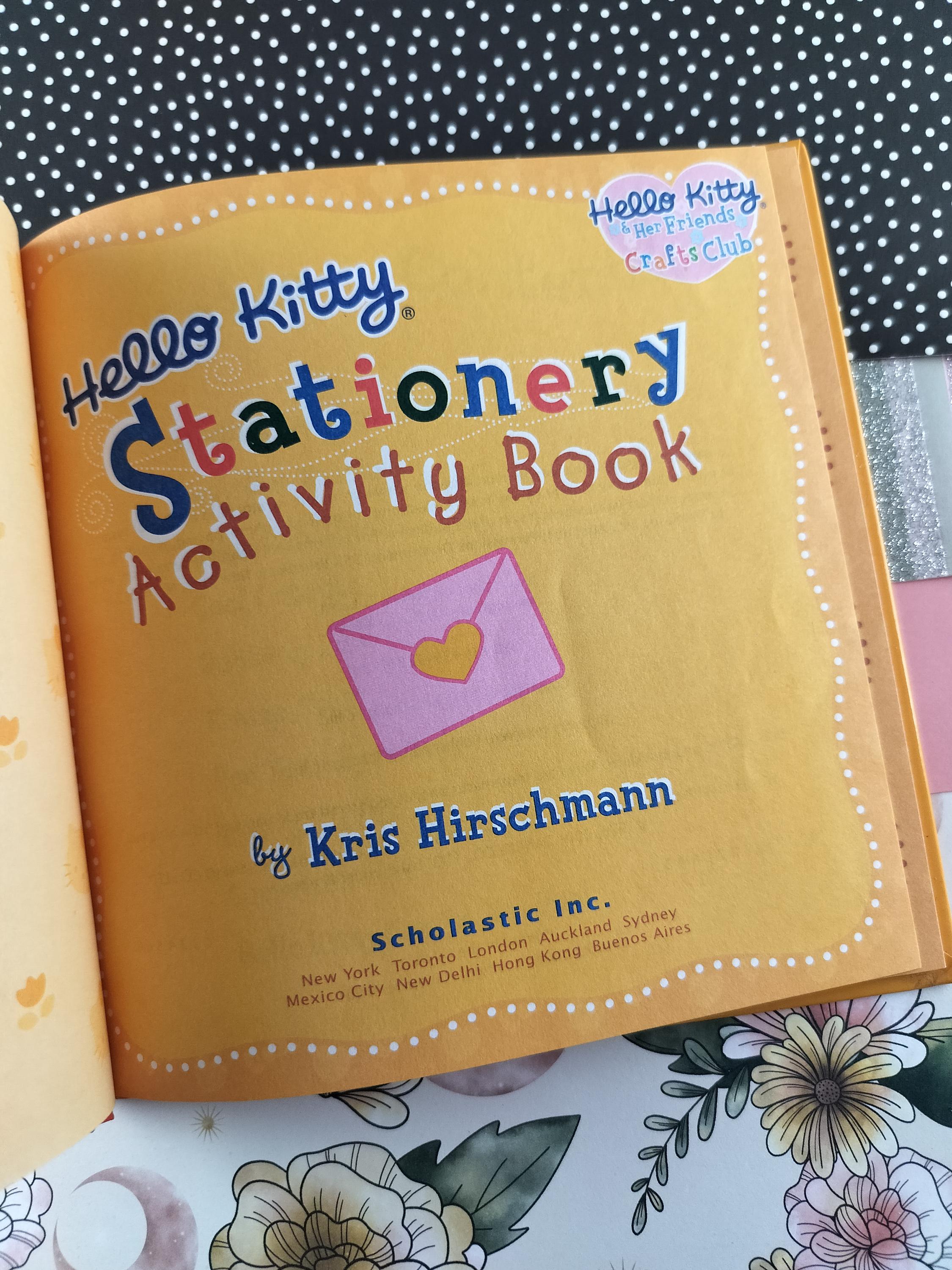 Vintage 2001 Hello Kitty Stationery Activity Book Scholastic