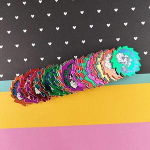 Vintage Pogs Collector Caps SHINY Colorful "Dead Weight" Set/28