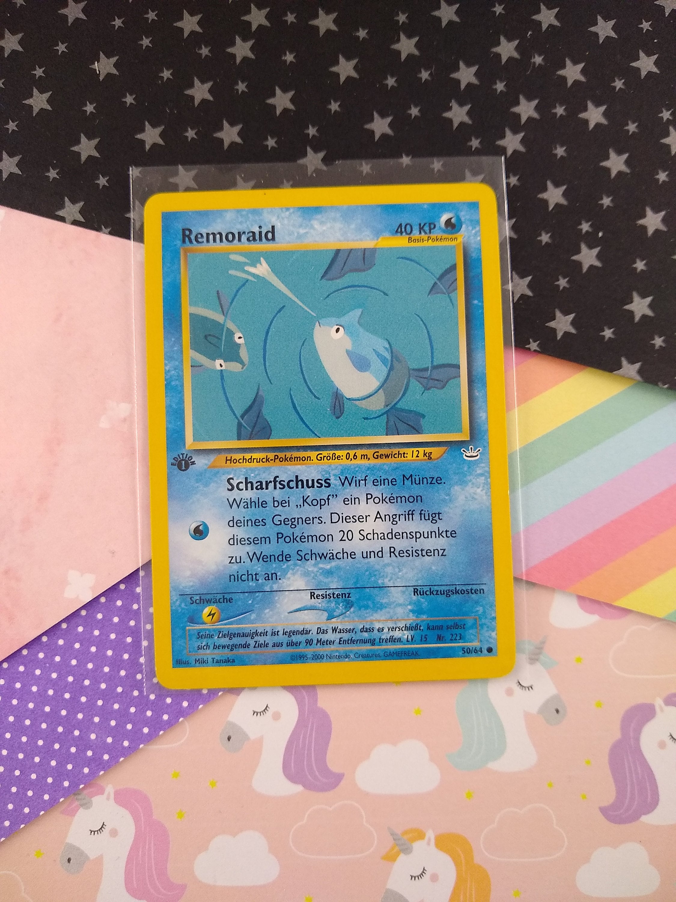 Vintage Common (German) - 1st Edition Remoraid (Remoraid) Neo Revelation  Pokemon Card 50/64 - VG (B)