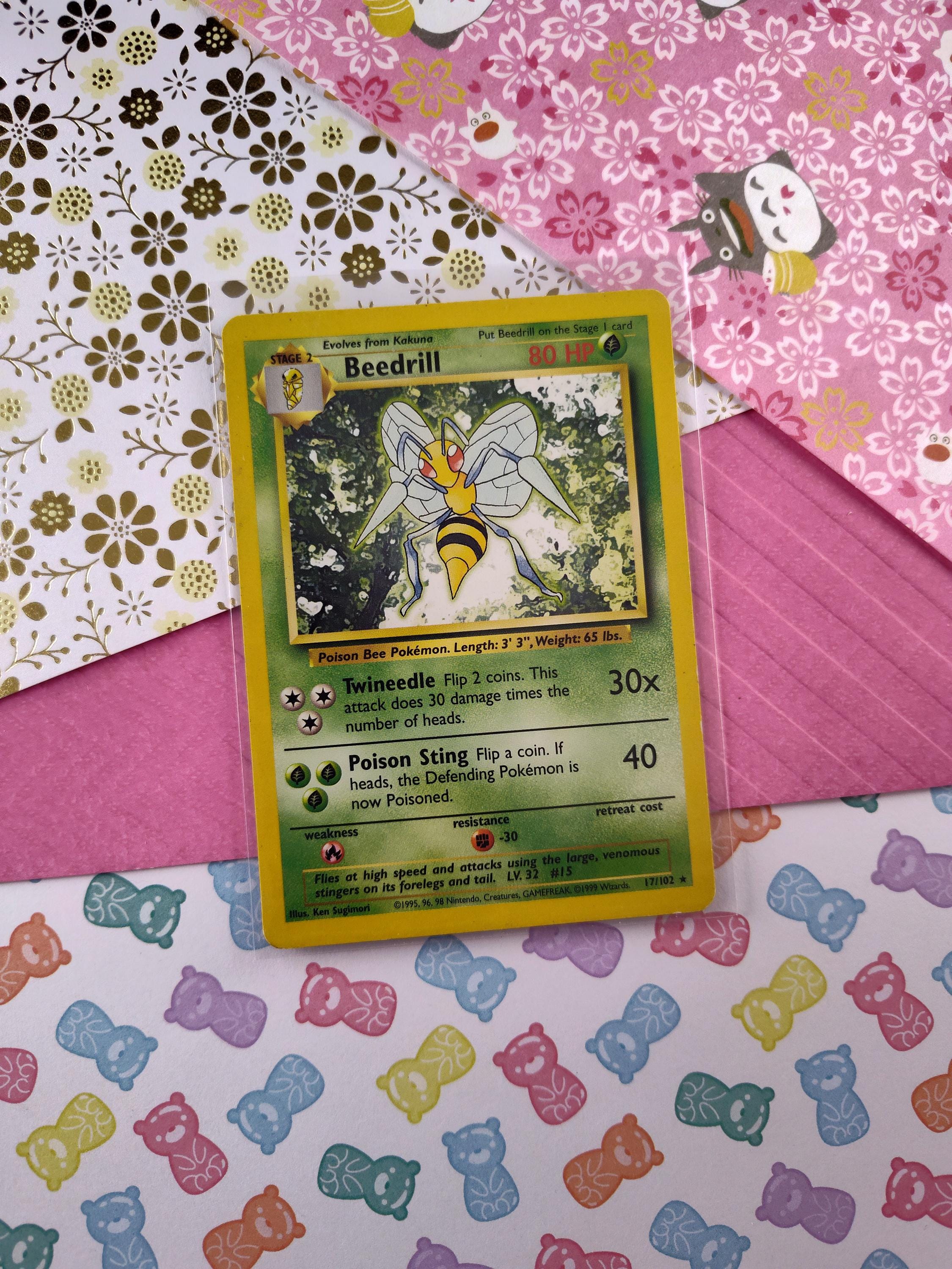 Vintage Rare - Beedrill Base Set Non-holo Pokemon Card 17/102 - LP (C) -  Etsy
