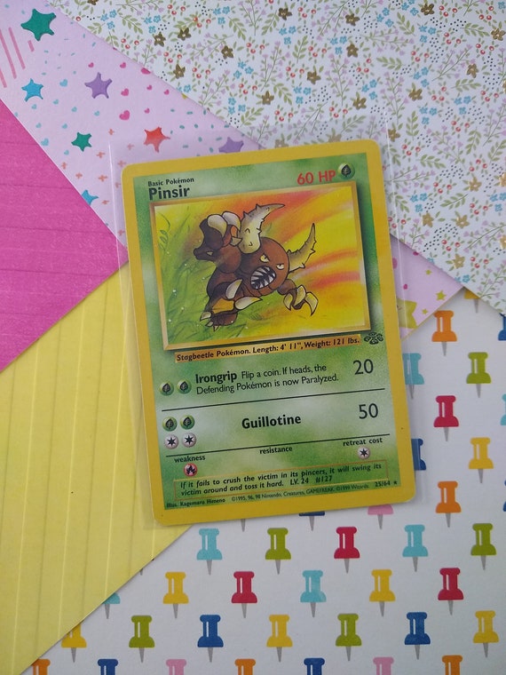 ultra rare ex pokemon cards Pokemon Card Pinsir Lv.24 No.127 Old Back Holo Rare Near MINT Japanese main image 1