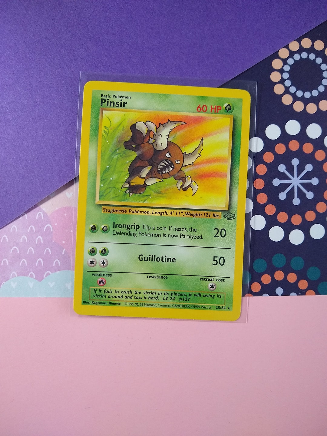 Vintage Rare Pinsir Jungle Nonholo Pokemon Card 25/64 VG Etsy