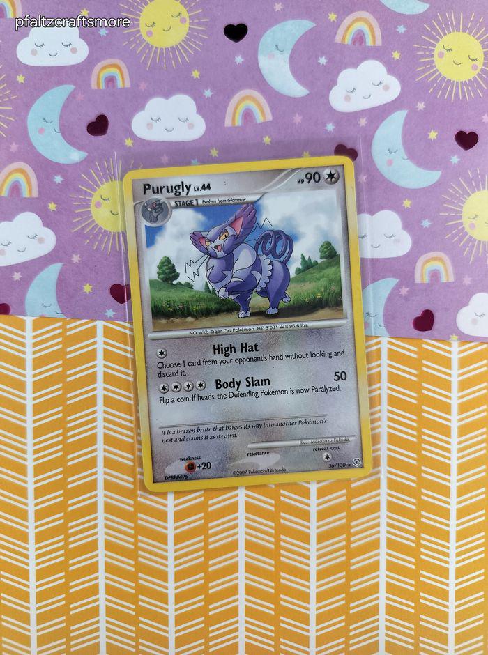 purugly pokemon card 160/214 Reverse Holo Unbroken Links Toys Colorless Retreat Cost Purugly - SWSH05: Battle Styles