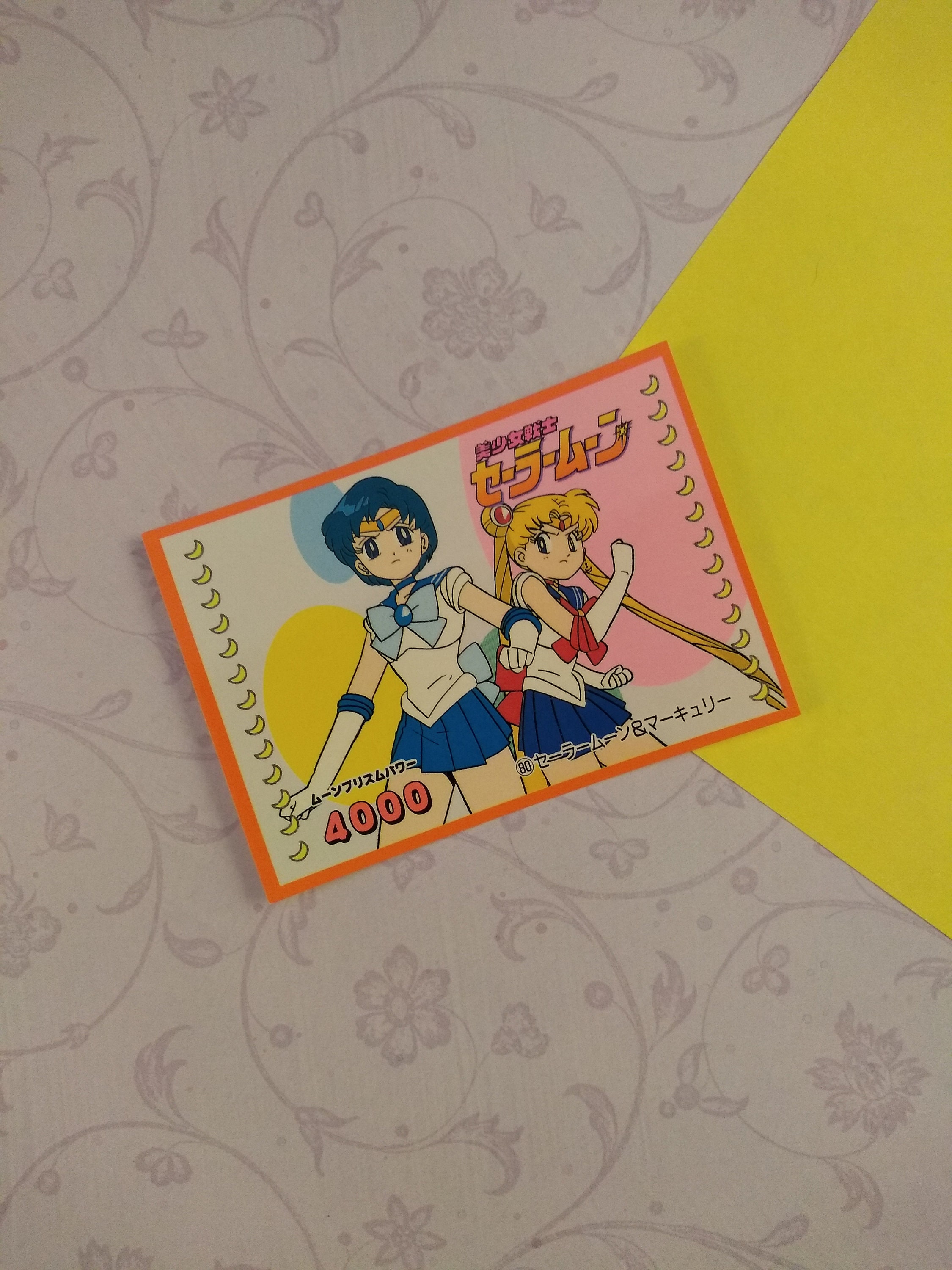 Vintage 1990/'s Japanese Sailor Moon Sailor Scouts Trading Sticker Excellent Shape!