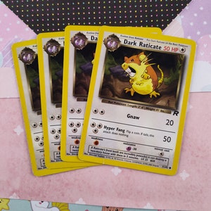 dark raticate pokemon card value Vintage Common - Set/4 Dark Raticate Team Rocket Non-holo Pokemon Cards  51/82 - LP