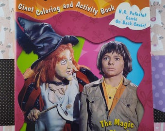 Vintage 2005 Il mondo di Sid e Marty Kroft, H.R. Pufnstuf Libro gigante da colorare e attività