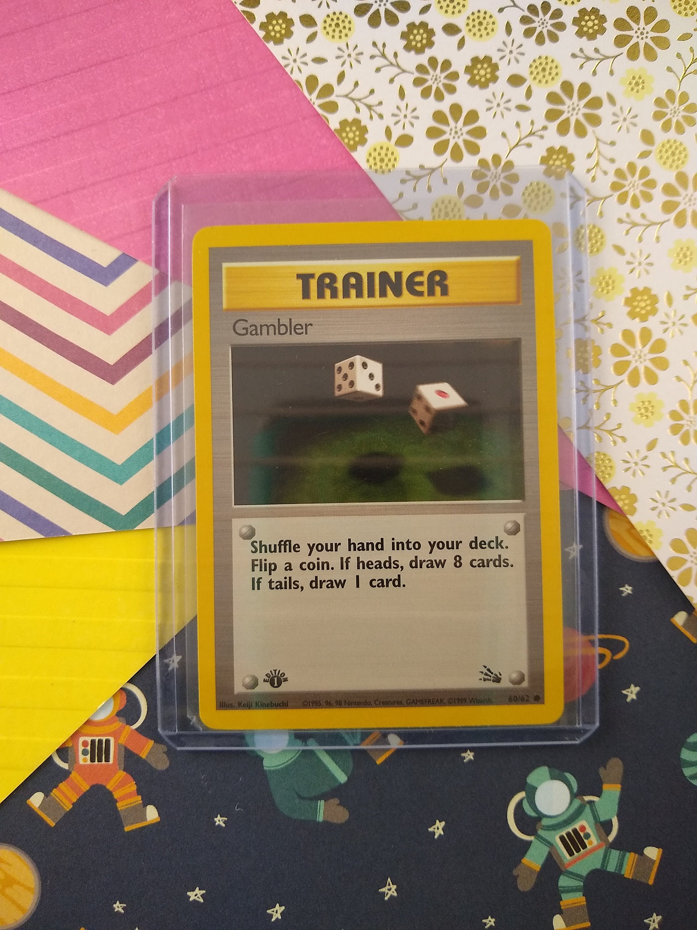 trainer gambler pokemon card value Common  Fossil 60/62 Pokmon Cards  CollexyLux  If heads Pokemon Fossil Common Gambler #60