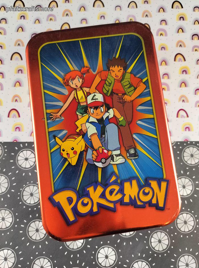 Vintage 1999 Topps Pokemon TV Animation Edition Metal Storage Tin