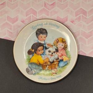 Vintage 1989 Avon Special Memories Muttertag Sammelteller, wie neu