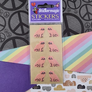 CLEARANCE Vintage Stickermagic Single Sticker Sheet, Fuzzy Cats, Sealed & Unopened/Unused
