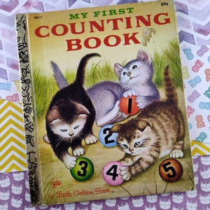 Vintage 1979 Little Golden Book: My First Counting Book Hardcover