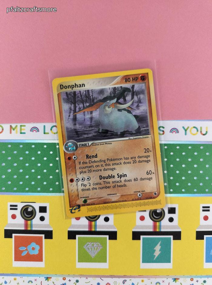 donphan pokemon card PSA 8 NM-MT Donphan Neo Genesis Rare Pokemon Card 21/111