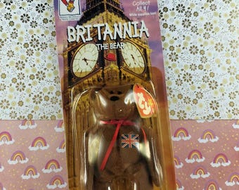 Vintage 1999 TY Ronald McDonald House Charities Britannia the Bear Teenie Beanie Baby NEW