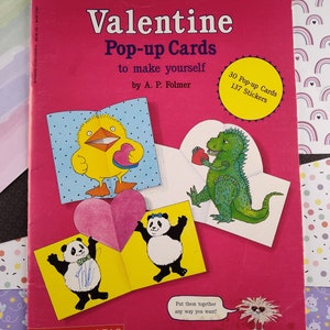 LIQUIDACIÓN Tarjetas desplegables de San Valentín Scholatic vintage de 1991, primera impresión, para hacer usted mismo, SIN USAR