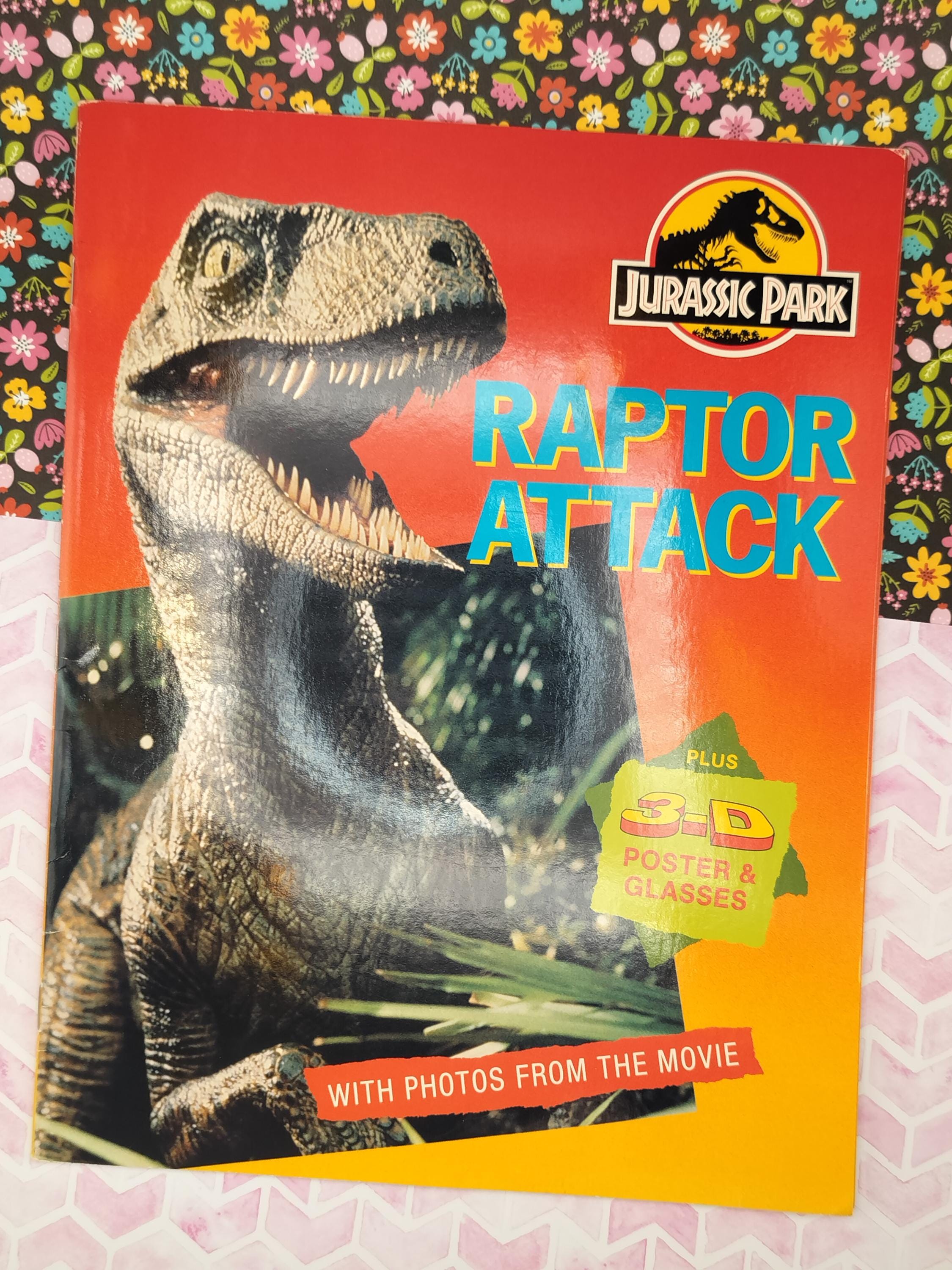 Vintage 1993 Jurassic Park Raptor Attack Softcover - Etsy