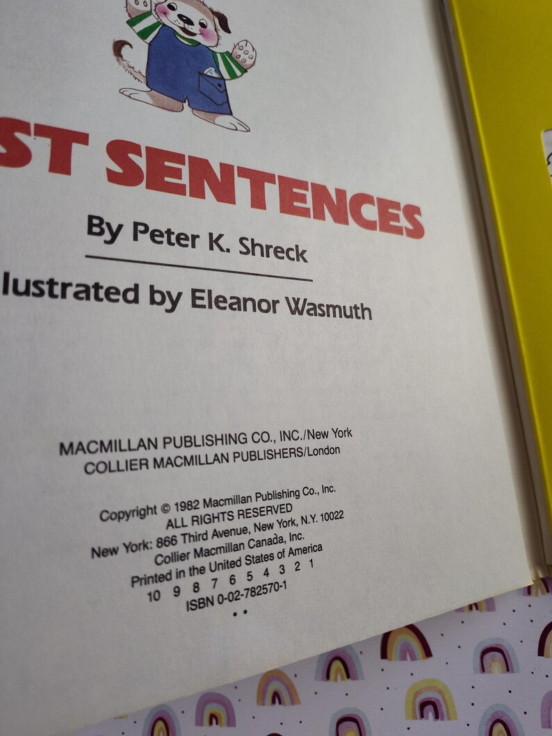 Vintage 1984 Macmillan Learning Window Books, First Sentences - Etsy