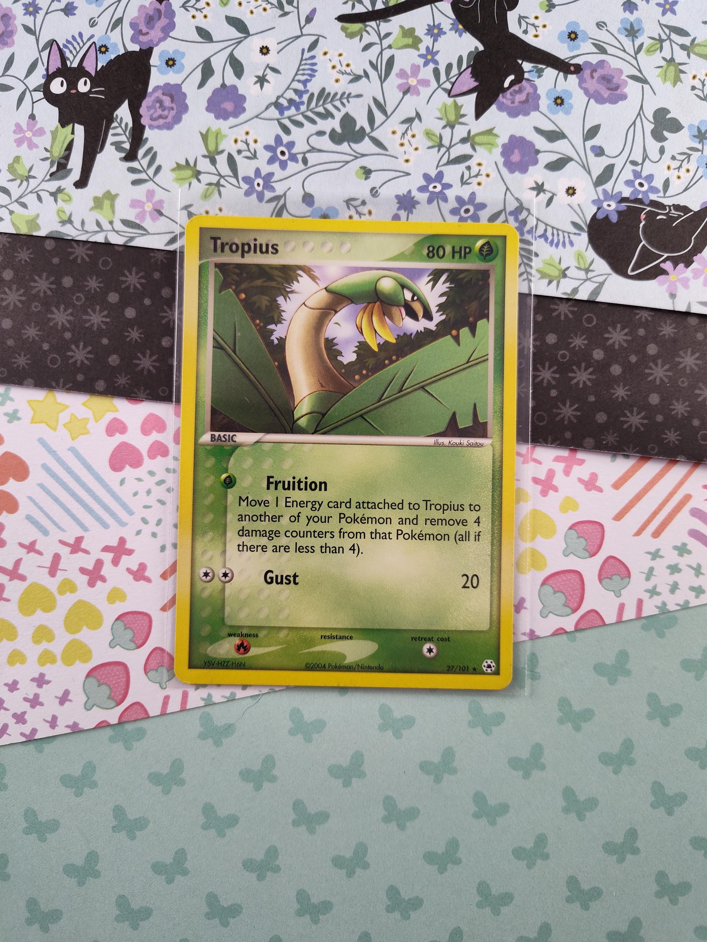 tropius pokemon card  (ex15-23) Leaf Drain Heal 20 damage from this Pokemon 20 Vintage Rare - Tropius Hidden